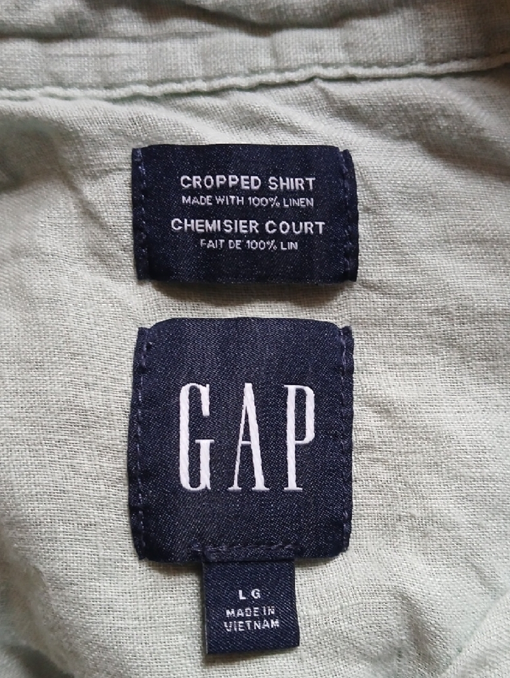 GAP 100% Linen Cropped Shirt - Picture 6 of 8